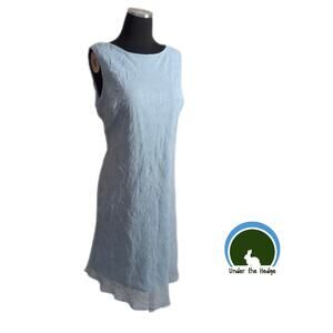 Vtg Breakin Loose Pastel Blue Floral Chiffon Fairy Dress Medium Soft Girl C2